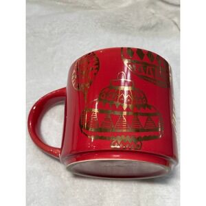Starbucks Red Gold Ornament Mug 14 fl oz 414 ml Holiday Christmas Ceramic